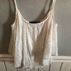 White crochet crop top